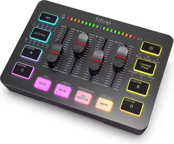 Mezclador de audio gaming FIFINE SC3 Mezclador de audio gaming FIFINE SC3