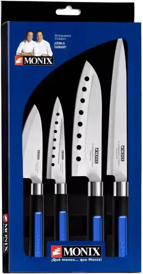 Juego de 4 cuchillos de cocina japoneses Monix Solid Plus Juego de 4 cuchillos de cocina japoneses Monix Solid Plus
