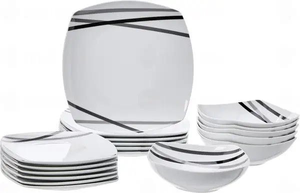 Vajilla 18 piezas 6 servicios Amazon Basics Vajilla 18 piezas 6 servicios Amazon Basics