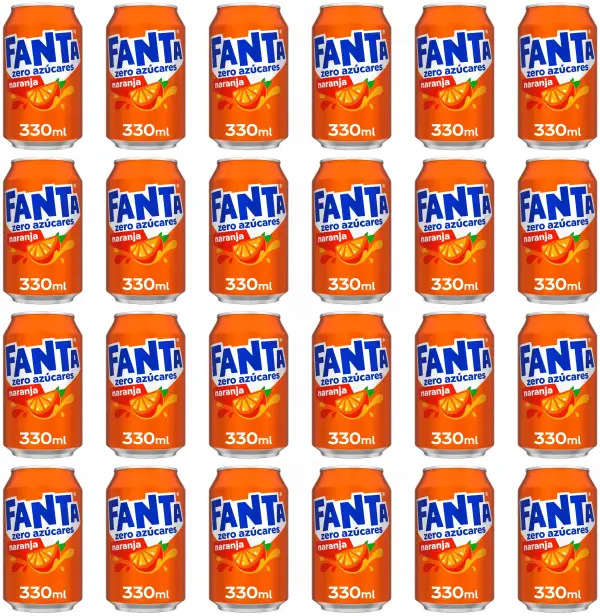 24x 330 ml Fanta Naranja Zero Azúcares 24x 330 ml Fanta Naranja Zero Azúcares