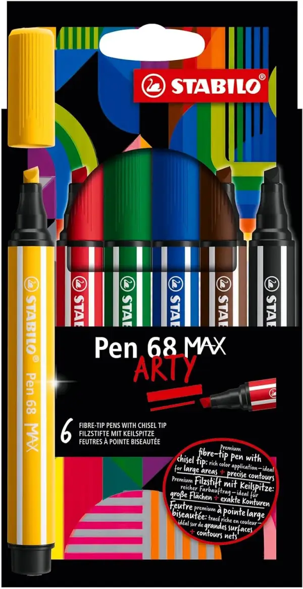 6x Rotuladores Stabilo premium punta biselada 6x Rotuladores Stabilo premium punta biselada