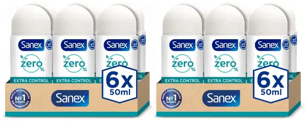 12x Desodorante Roll-on Zero% Sanex 12x Desodorante Roll-on Zero% Sanex