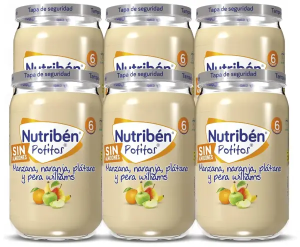 6x Nutribén potitos de frutas 235gr 6x Nutribén potitos de frutas 235gr