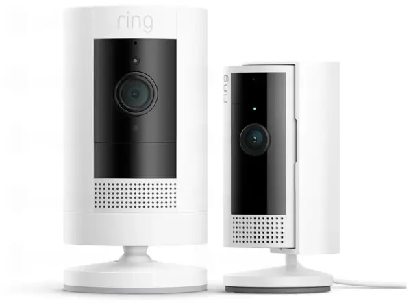 Ring Cámara exterior con batería (Stick Up Cam) + Cámara interior Ring Cámara exterior con batería (Stick Up Cam) + Cámara interior