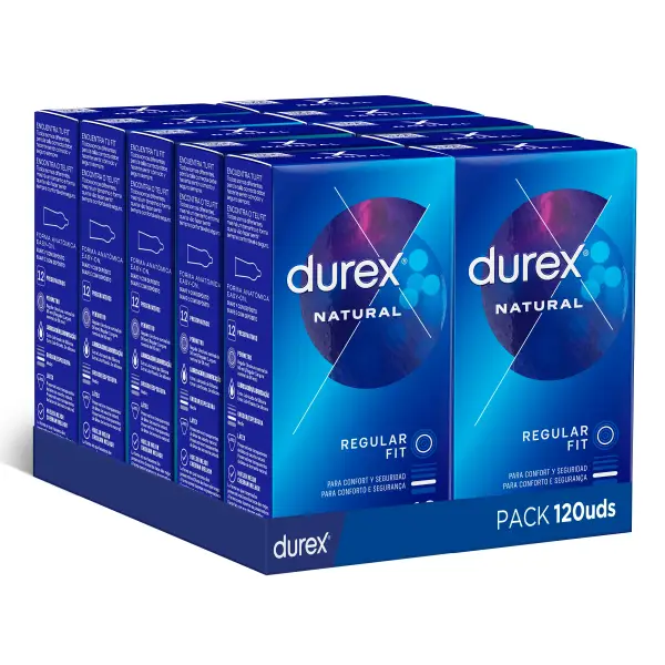 120x preservativos Durex Natural 120x preservativos Durex Natural