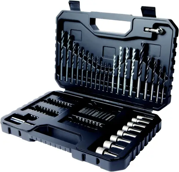Maletín 80 herramientas Black+Decker taladrar y atornillar Maletín 80 herramientas Black+Decker taladrar y atornillar