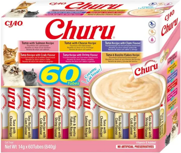 60x14gr INABA Churu Box Premios para Gatos 60x14gr INABA Churu Box Premios para Gatos
