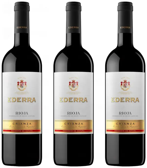 3x 75cl Vino tinto DO Rioja Ederra Crianza 3x 75cl Vino tinto DO Rioja Ederra Crianza