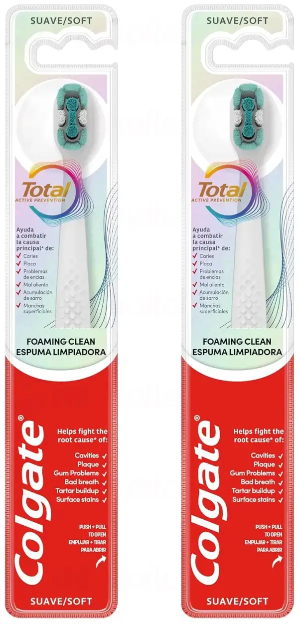 2x Colgate Cepillo de Dientes Total Espuma Limpiadora 2x Colgate Cepillo de Dientes Total Espuma Limpiadora