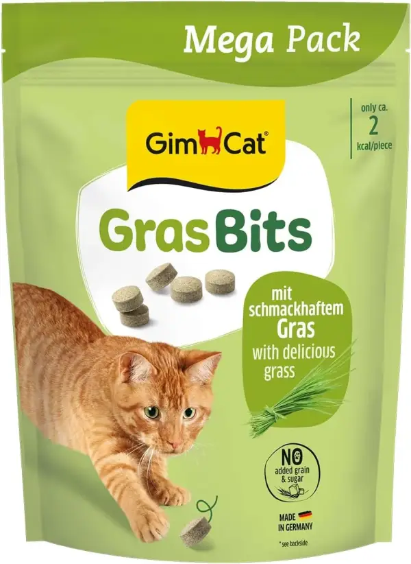 GimCat Hierba bits para Gatos sin cereales y rico en vitaminas 425gr GimCat Hierba bits para Gatos sin cereales y rico en vitaminas 425gr