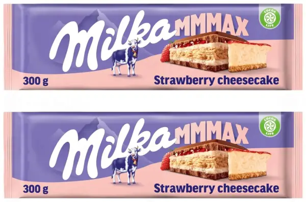 2x300g Tableta Milka MMMAX strawberry cheesecake 2x300g Tableta Milka MMMAX strawberry cheesecake
