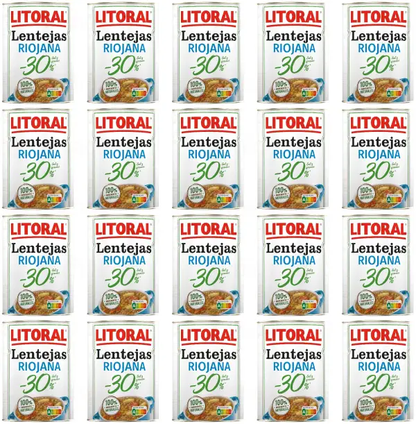 20x 425g Litoral Lentejas Riojana 20x 425g Litoral Lentejas Riojana