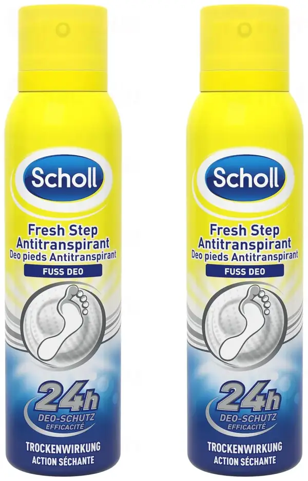 2x150ml SCHOLL Fresh step desodorante para pies spray 2x150ml SCHOLL Fresh step desodorante para pies spray