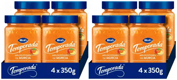 8x350gr Mermeladas Hero de Melocotón de Temporada 8x350gr Mermeladas Hero de Melocotón de Temporada