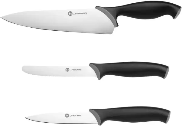 Fiskars Juego de 3 cuchillos 21-11.5-11cm Fiskars Juego de 3 cuchillos 21-11.5-11cm