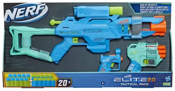 Nerf Elite 2.0 Tactical Pack Set de 3 lanzadores + 20 dardos Nerf Elite 2.0 Tactical Pack Set de 3 lanzadores + 20 dardos