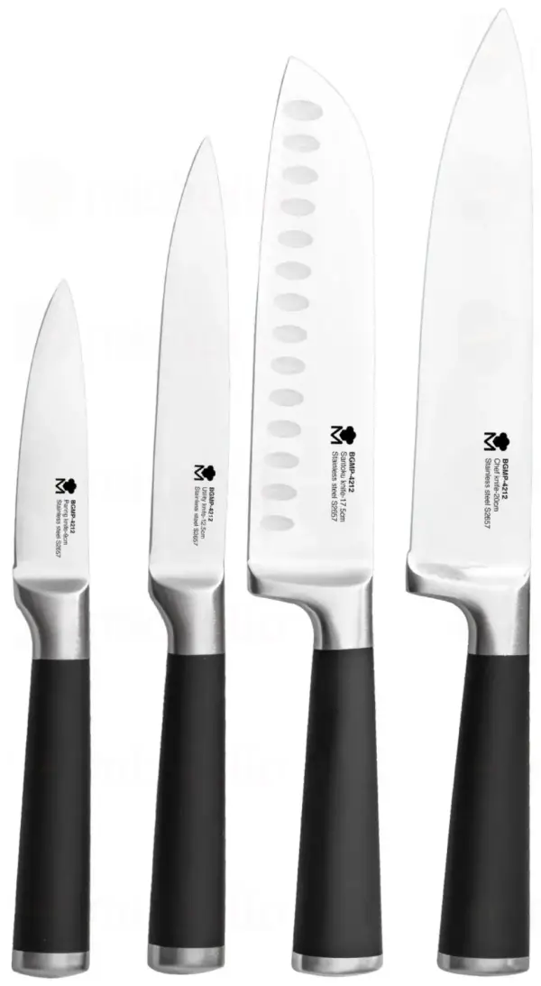 Set de 4 Cuchillos de Acero Inoxidable MASTERPRO Maestro Set de 4 Cuchillos de Acero Inoxidable MASTERPRO Maestro