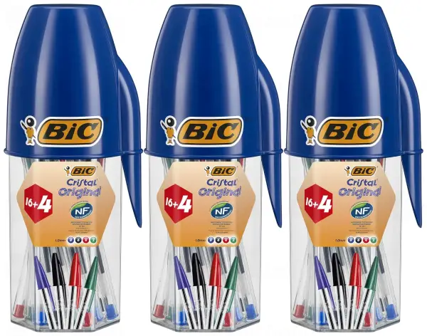 60 Bolígrafos BIC Cristal Original Punta Media 1mm 60 Bolígrafos BIC Cristal Original Punta Media 1mm