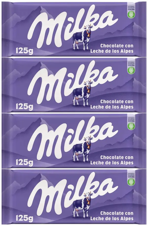 4 tabletas chocolate con leche Milka 4 tabletas chocolate con leche Milka