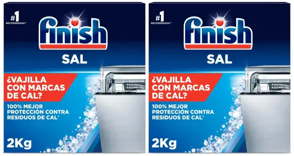 2x Finish Sal para Lavavajillas función antical 2kg 2x Finish Sal para Lavavajillas función antical 2kg