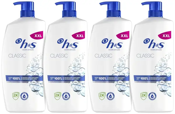 4x1L Champú Anticaspa H&S 1L 4x1L Champú Anticaspa H&S 1L