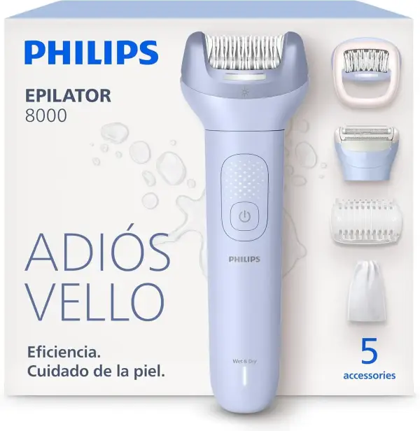 Depiladora Philips Serie 8000 + accesorios Depiladora Philips Serie 8000 + accesorios