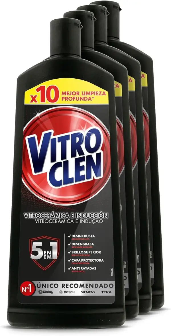 4x 450 ml Vitroclen Limpiador de Vitrocerámica 4x 450 ml Vitroclen Limpiador de Vitrocerámica