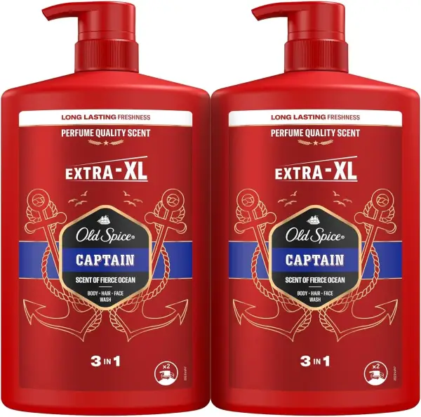 2x1000ml Gel De Ducha Y Champú Old Spice Captain 2x1000ml Gel De Ducha Y Champú Old Spice Captain