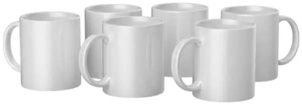 6 Tazas blancas de sublimación de tinta infusible de 355 ml 6 Tazas blancas de sublimación de tinta infusible de 355 ml