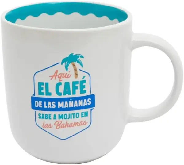 Mr.Wonderful Taza Aquí el café de las mañanas sabe a mojito en las Bahamas Mr.Wonderful Taza Aquí el café de las mañanas sabe a mojito en las Bahamas
