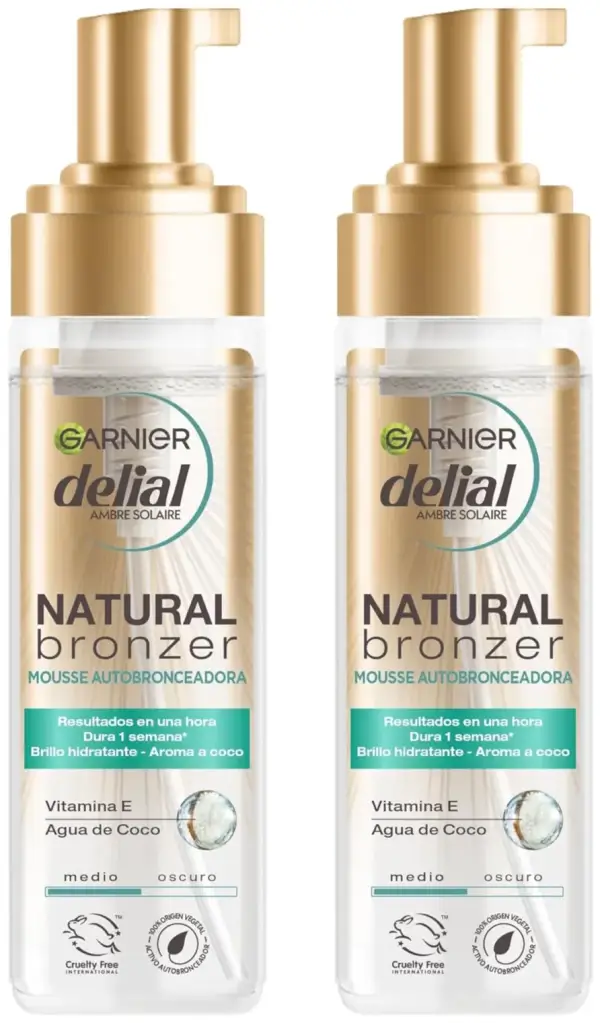 2x200ml GARNIER DELIAL Mousse Autobronceadora Natural Bronzer 2x200ml GARNIER DELIAL Mousse Autobronceadora Natural Bronzer