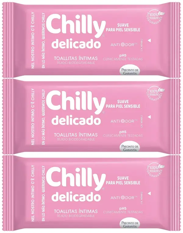 3x12uds Chilly Pocket Toallitas íntimas 3x12uds Chilly Pocket Toallitas íntimas