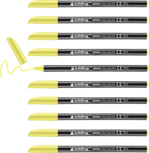 10x Edding rotuladores 1200 1mm amarillo neón 10x Edding rotuladores 1200 1mm amarillo neón