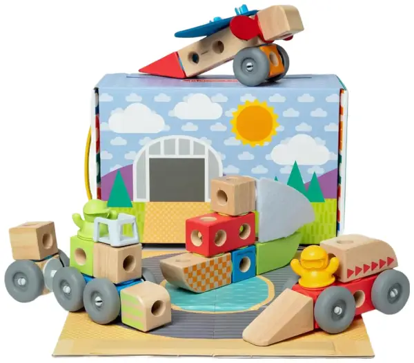 Melissa & Doug Set de Juego de Vehículos 54pcs de madera Melissa & Doug Set de Juego de Vehículos 54pcs de madera