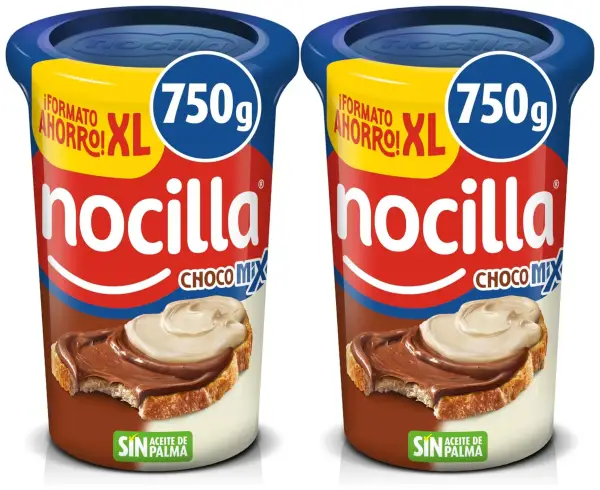 2 botes de Nocilla ChocoMix de 750gr 2 botes de Nocilla ChocoMix de 750gr