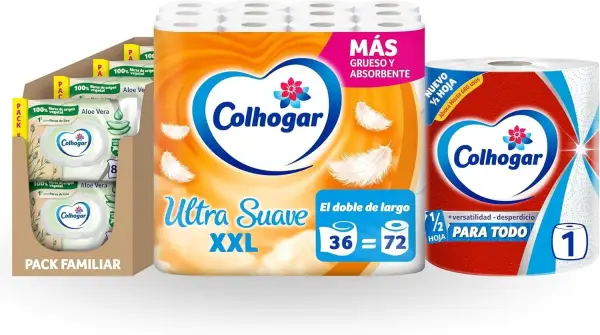 1x jumbo + 36 rollos suave XXL + 640 toallitas alea vera 1x jumbo + 36 rollos suave XXL + 640 toallitas alea vera