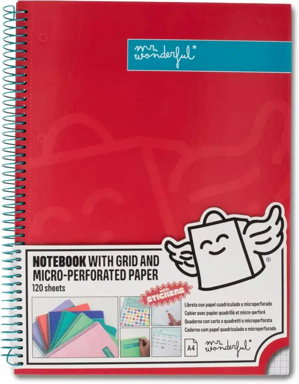 Mr. Wonderful Libreta A4 240 páginas + pegatinas Mr. Wonderful Libreta A4 240 páginas + pegatinas