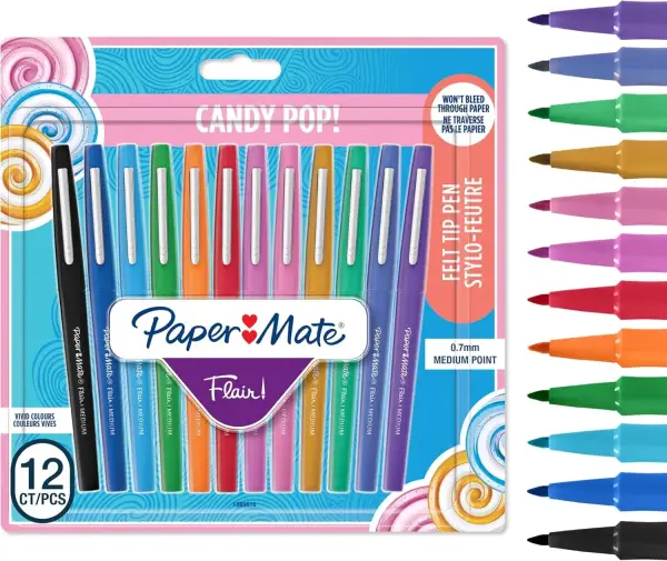 12 rotuladores surtidos Paper Mate Flair Candy POP 12 rotuladores surtidos Paper Mate Flair Candy POP