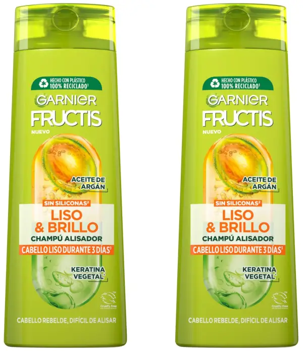 2x380ml Garnier Fructis Liso & Brillo Champú 2x380ml Garnier Fructis Liso & Brillo Champú