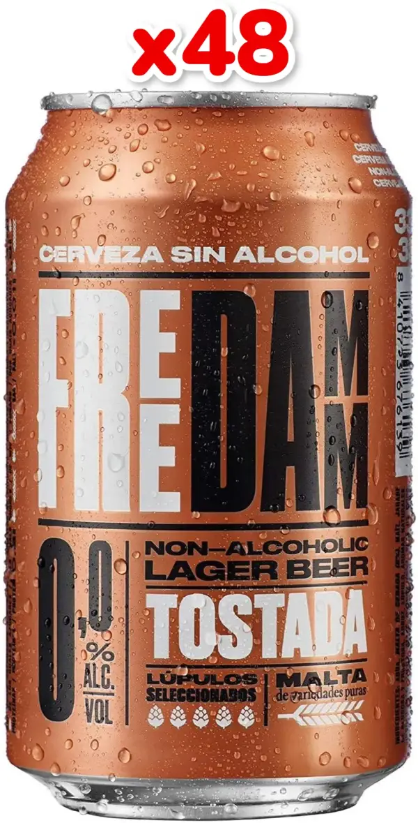 48 Latas 33cl Free Damm Sin Alcohol Tostada 48 Latas 33cl Free Damm Sin Alcohol Tostada
