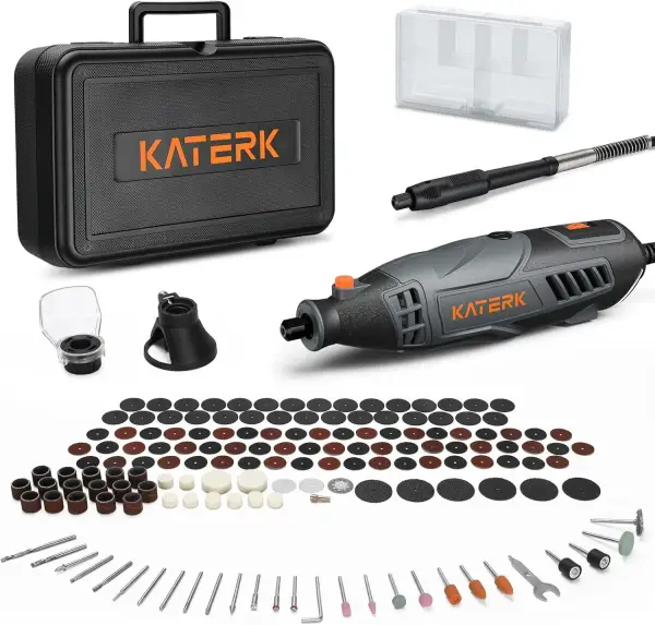 Amoladora Katerk 160W + maletín + 155 accesorios Amoladora Katerk 160W + maletín + 155 accesorios