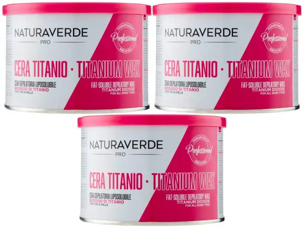 3x400ml Naturaverde Cera depilatoria con dióxido de titanio 3x400ml Naturaverde Cera depilatoria con dióxido de titanio