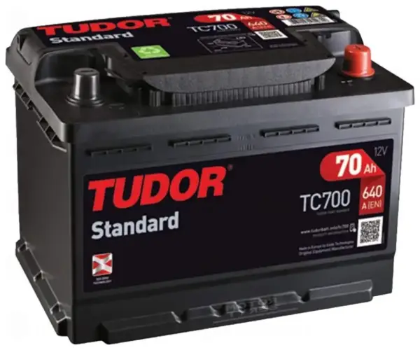 Batería de coche 70Ah 640A Tudor TC700 Batería de coche 70Ah 640A Tudor TC700