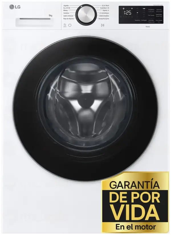 Lavadora carga frontal LG 9kg 1400RPM 12 programas Lavadora carga frontal LG 9kg 1400RPM 12 programas