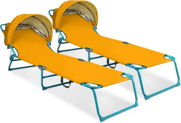 2x sillas de playa con toldo 4 posiciones 2x sillas de playa con toldo 4 posiciones