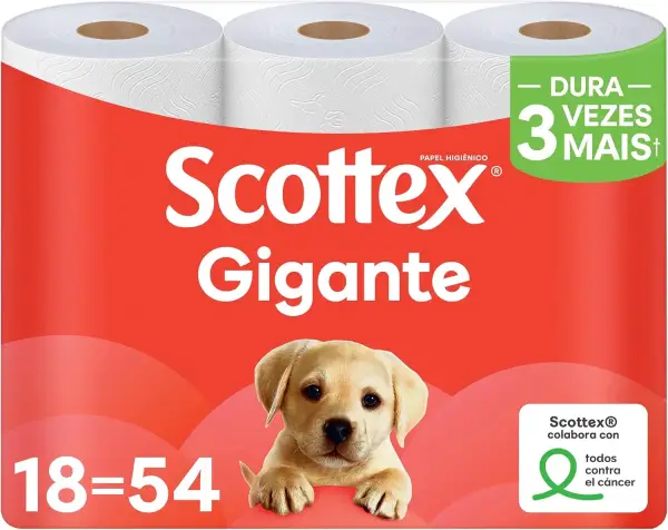 18 Rollos Papel Higiénico Scottex Gigante Seco 18 Rollos Papel Higiénico Scottex Gigante Seco