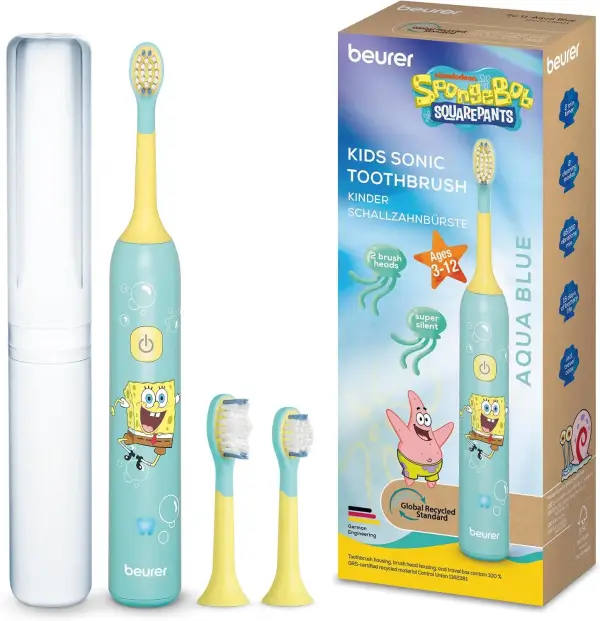 Beurer SC 11 Aqua Blue Bob Esponja cepillo de dientes eléctrico para niños Beurer SC 11 Aqua Blue Bob Esponja cepillo de dientes eléctrico para niños