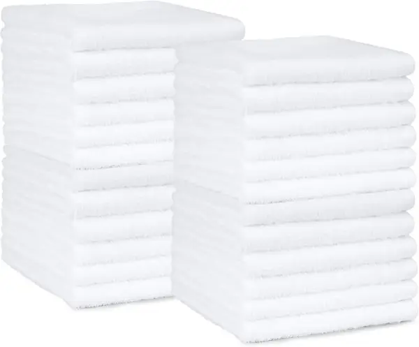 24 toallas de lavabo Amazon Basics 30x30cm 24 toallas de lavabo Amazon Basics 30x30cm