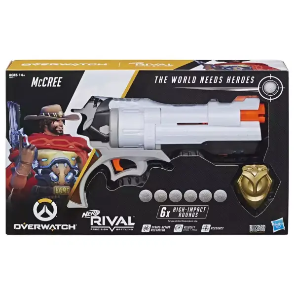 Nerf Rival Overwatch McCree + 6 recargas Nerf Rival Overwatch McCree + 6 recargas