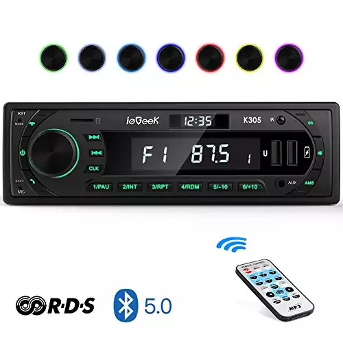 Autoradio Bluetooth Coche RDS Estéreo ieGeek Autoradio Bluetooth Coche RDS Estéreo ieGeek